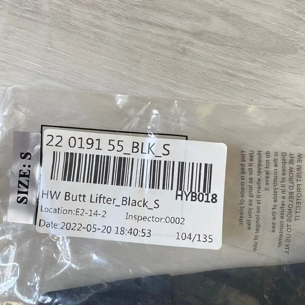 JOSHINE Womens Shaping High Waisted butt lifter Black S‎ NWT in packaging